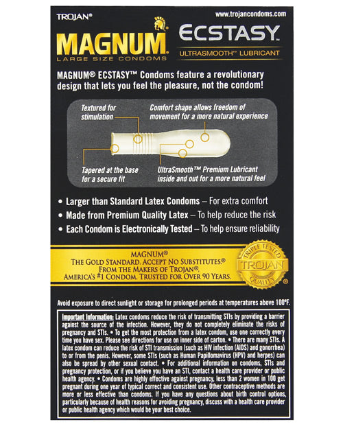 Trojan Magnum Ecstasy Condoms - Box of 10 – Temple of Love LLC