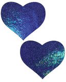 Blue Iridescent Heart Pasties