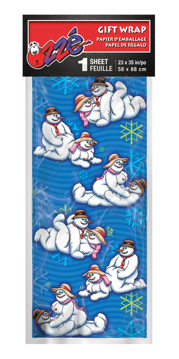 Naughty Snowman Holiday Gift Wrap