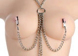 Master Series Chained Collar & Nipple To Clit Clamps