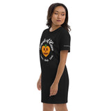 Halloween Logo Organic Cotton T-shirt Dress in Black