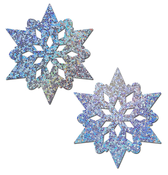 Silver Glitter Snowflakes Pasties
