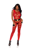 Heartstrings Footless Bodystocking