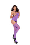Halter Neck Suspender Bodystocking with Cut Out Design