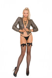 Fishnet Thigh High with Satin Bow