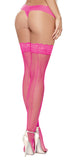 Milan Stay Up Fishnet Thigh Highs with Back Seam