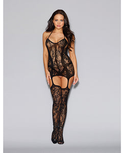 Halter Garter Dress with Attached Stockings