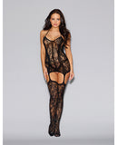 Halter Garter Dress with Attached Stockings