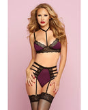 Lace & Microfiber Bra with High Waisted Panty