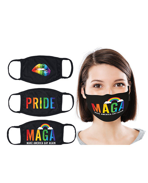 Pride/Gay Again/ Rainbow Kiss - Pack of 3 Masks