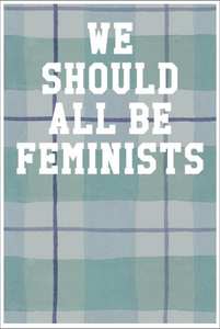 We Should All Be Feminists: Wide Ruled Notebook - Plaid