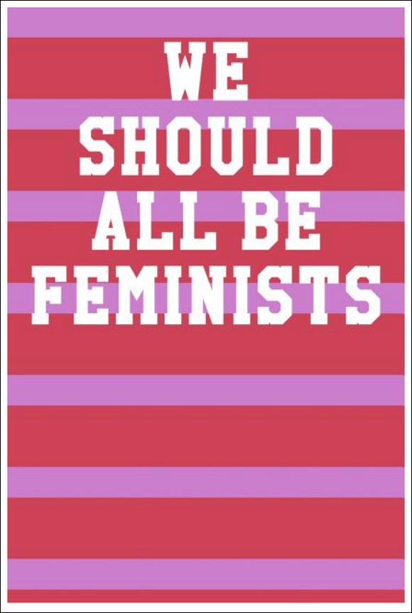 We Should All Be Feminists: College Ruled Notebook - Stripes