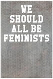 We Should All Be Feminists: Wide Ruled Notebook - Marble Patterns