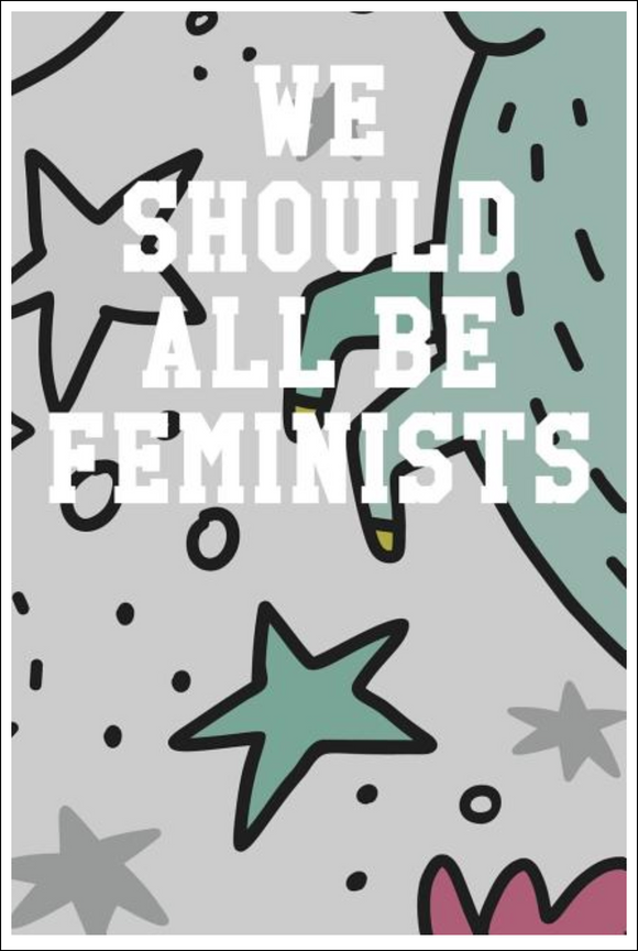 We Should All Be Feminists: Wide Ruled Notebook - Stars