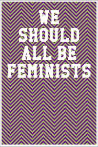 We Should All Be Feminists: Wide Ruled Notebook - Chevron Patterns