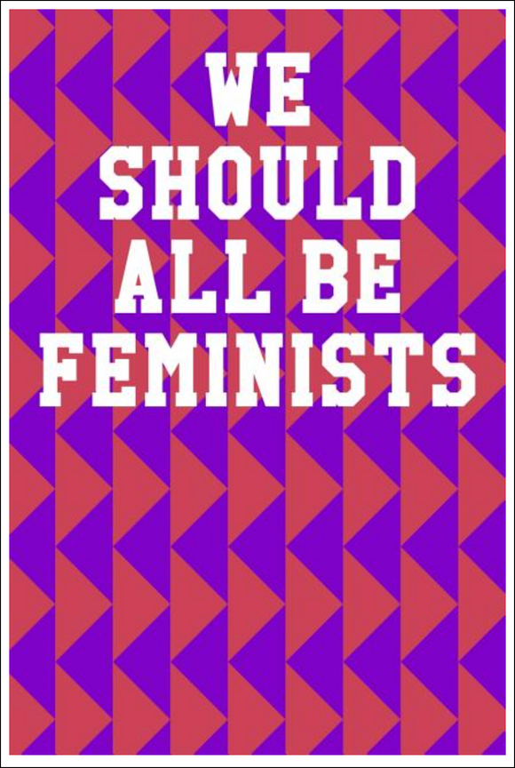 We Should All Be Feminists: Wide Ruled Notebook - Triangles