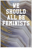 We Should All Be Feminists: Ukulele Tab Notebook - Marble Patterns