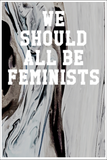We Should All Be Feminists: Ukulele Tab Notebook - Marble Patterns