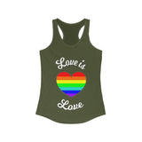 Love is Love Rainbow Slim Fit Racerback Tank