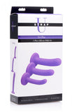 Tri-Play Silicone Dildo - Set of 3 Purple